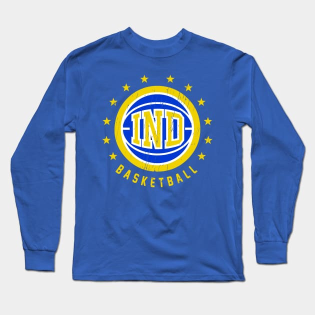 IND Basketball Vintage Distressed Long Sleeve T-Shirt by funandgames